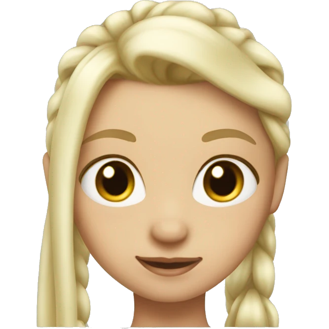 Platinum blonde ponytail girl  emoji