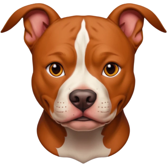 very tattoed pitbull dog with red hair emoji