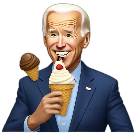 Joe Biden Eating Ice Cream  emoji
