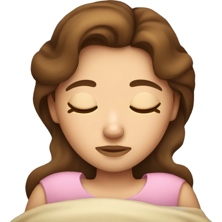 brown hair girl sleeping emoji
