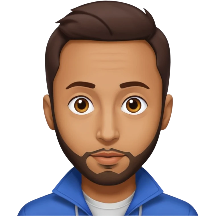Anwar Jibawi with dark brown hair emoji