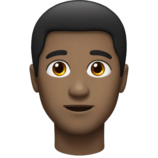 Black hair, white, man, brown eye emoji