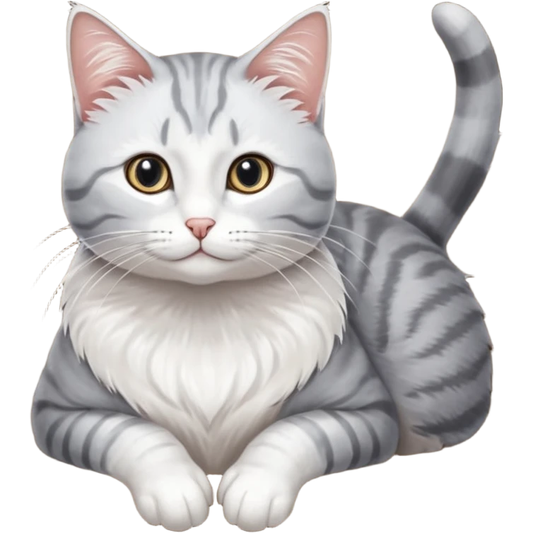 Милый котик в таможенной форме сидит за компьютером и готовит доклад emoji