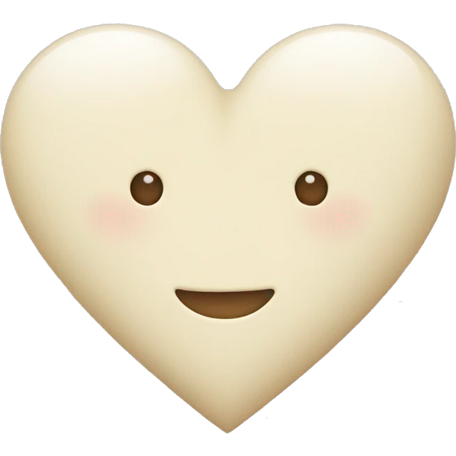 Cream coloured heart emoji