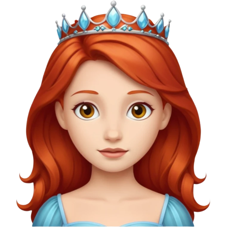Creame una princesa con el pelo rojo emoji
