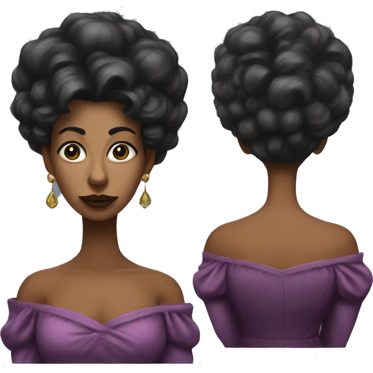 vil woman with a paeche in one eye and a bouffant hairstyle emoji