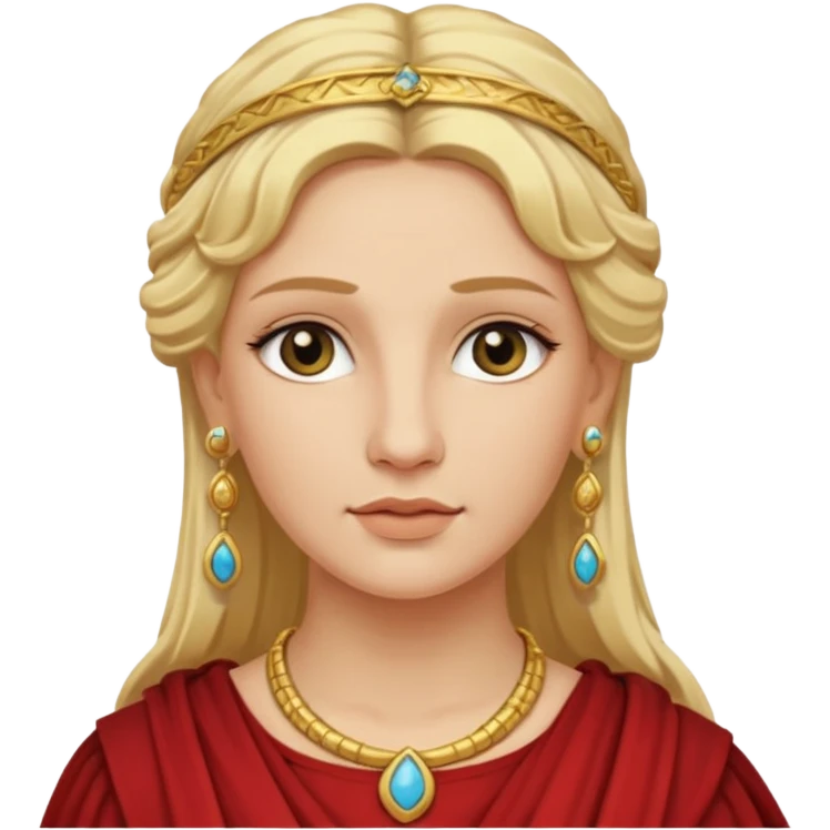 Ancient Roman woman with earrings and blonde hair emoji