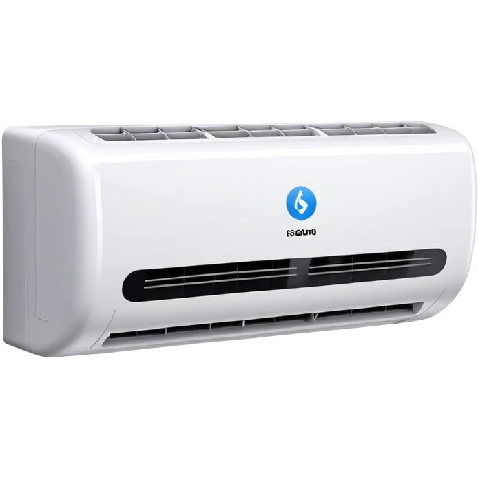 Modern wall-mounted air conditioner with cool air flowing out emoji