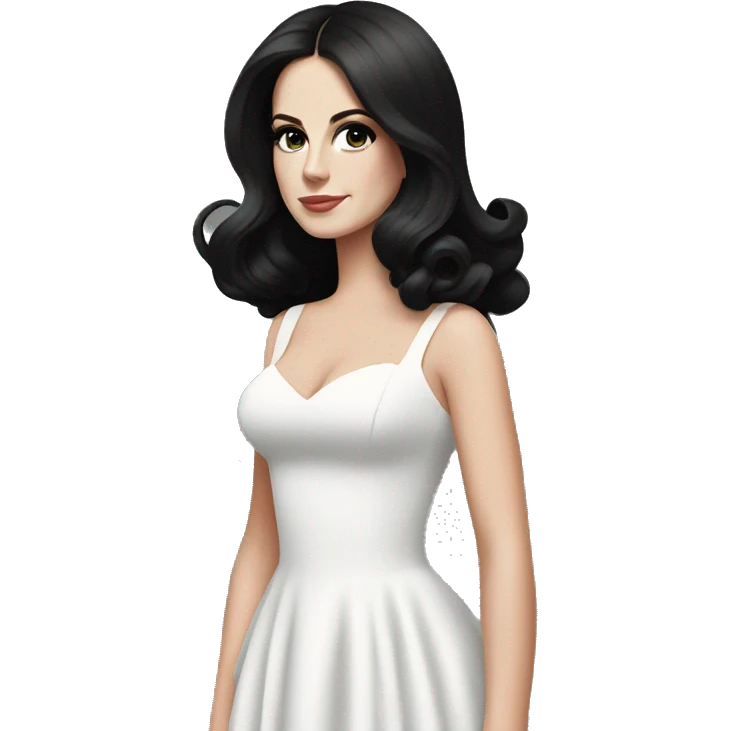Lana del rey con un vestido negro emoji