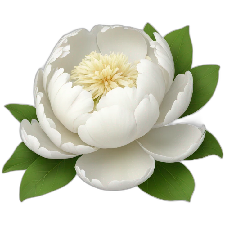 White Peony flower emoji
