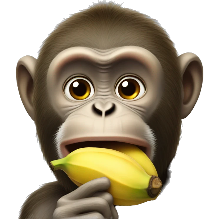 Monkey eating banana emoji