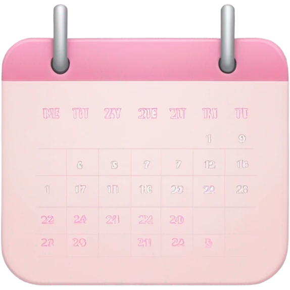 calender ligth pink ios emoji