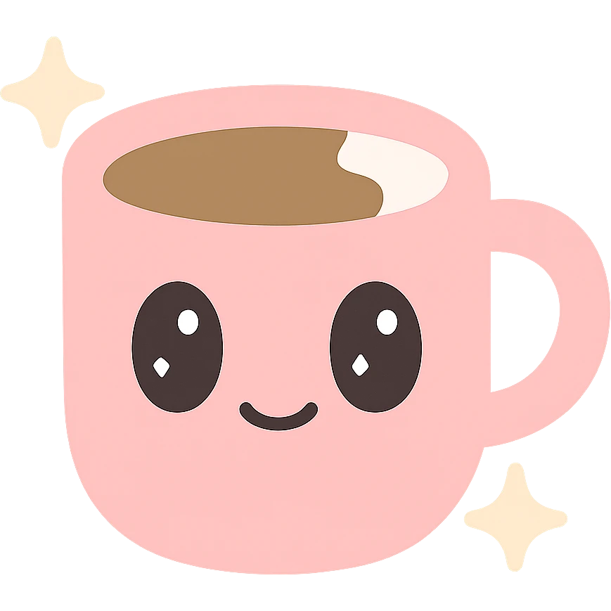 a pink mocha, cute and inviting emoji