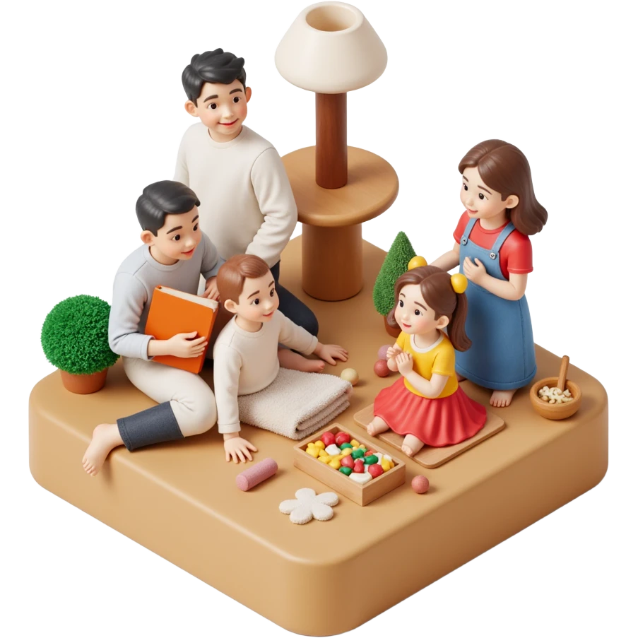 family photo in 3d emoji