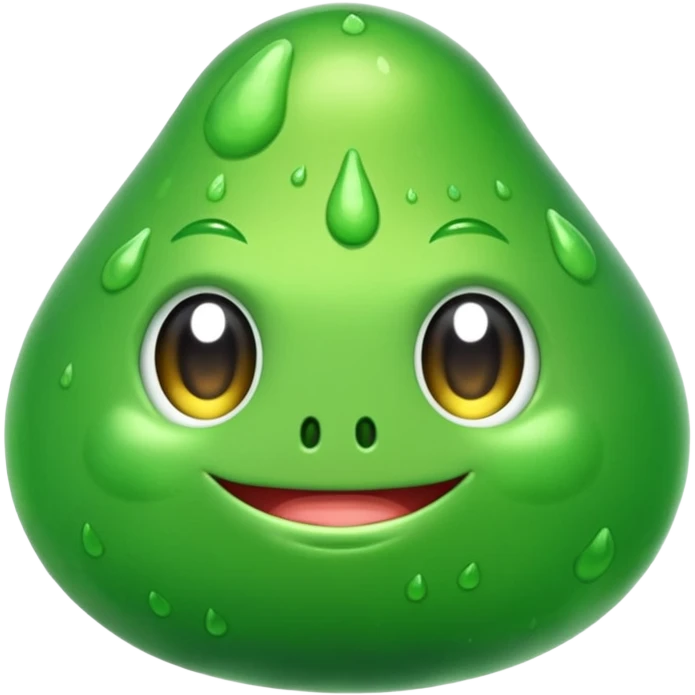 Slime petit en sphère sans visage emoji