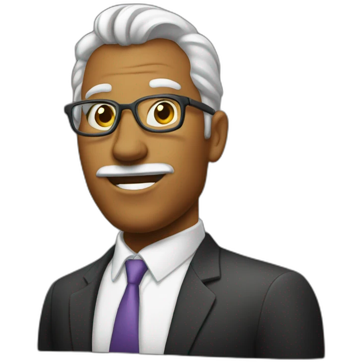 A text with boss final emoji