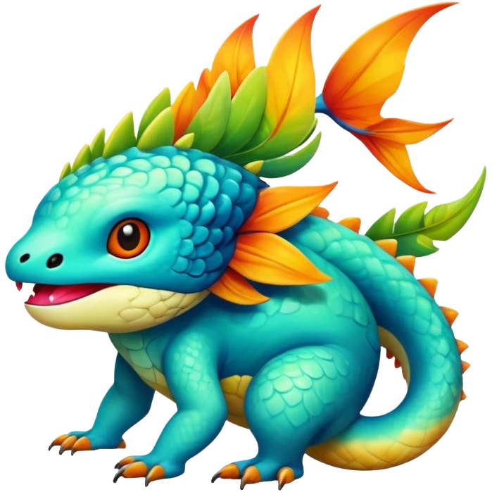 Exotic colorful Fakémon-creature emoji