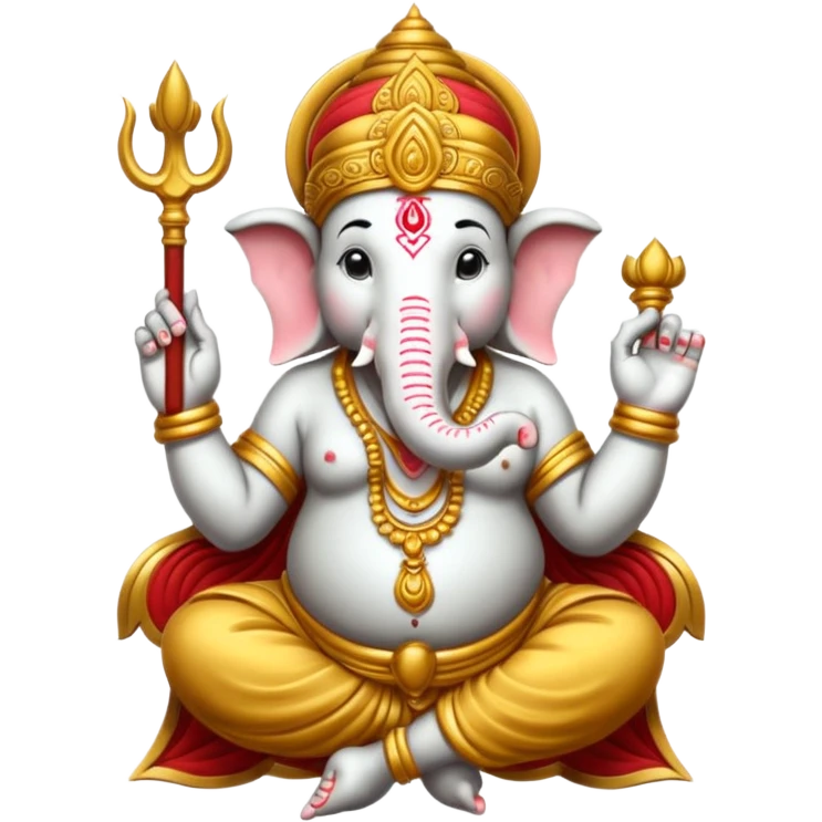 a ganesh sticker classic out lines and peancle art emoji