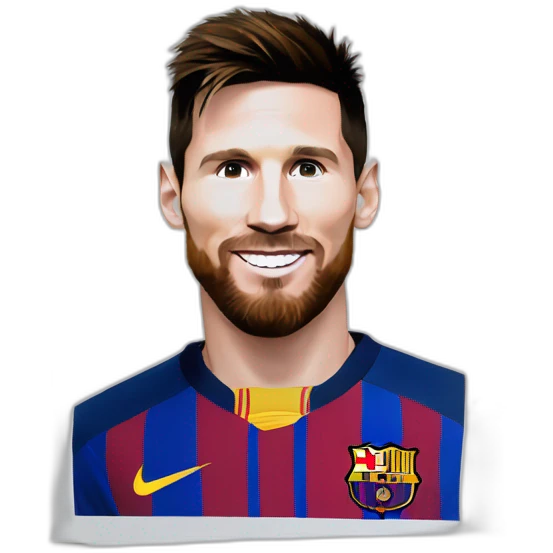 Messi avec Ronaldo sur papier emoji