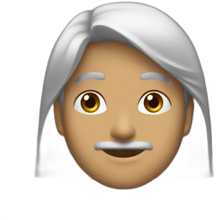 رجل شعره زهريّ ويلبس قناع emoji