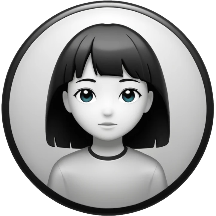 lain inspired monochrome latest follower badge emoji