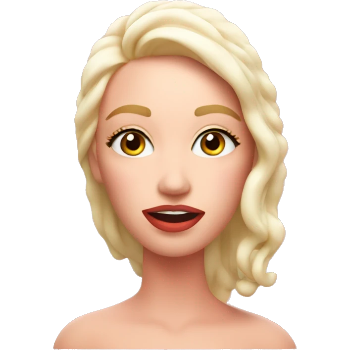 Coral Lipstick, 3d emoji