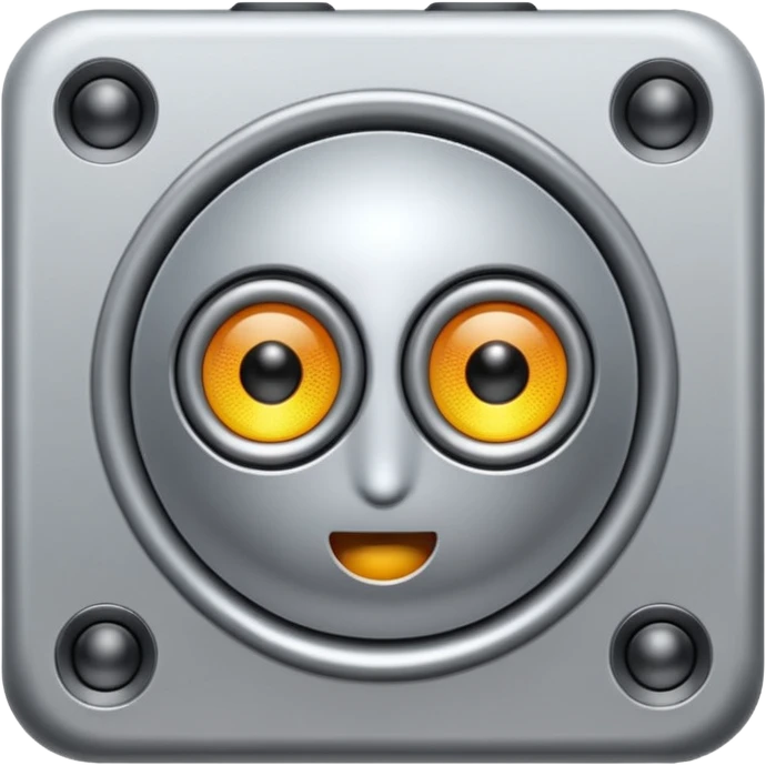 a speaker with eyes and buttons emoji