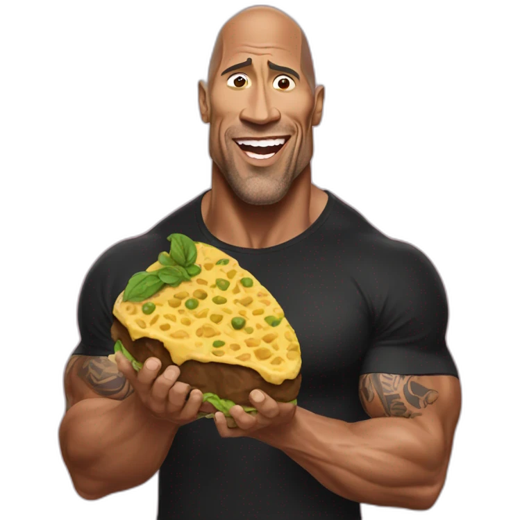 THE ROCK eat a greanbean emoji