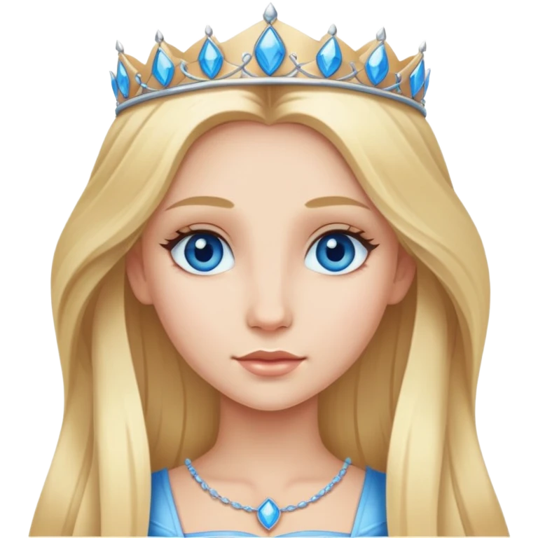 A long blonde haired blue eyed princess  emoji