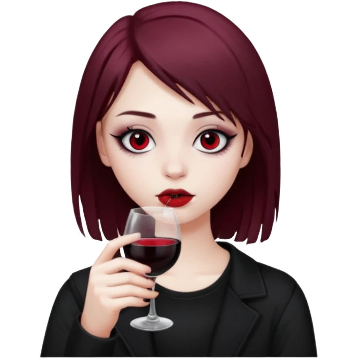 Bebendo vinho  adolescente emo emoji