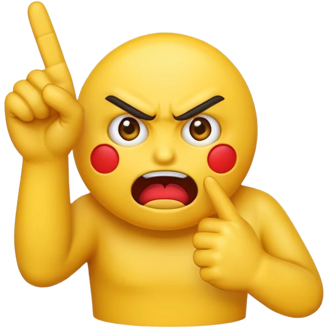 Angry emoji doing the middle finger emoji