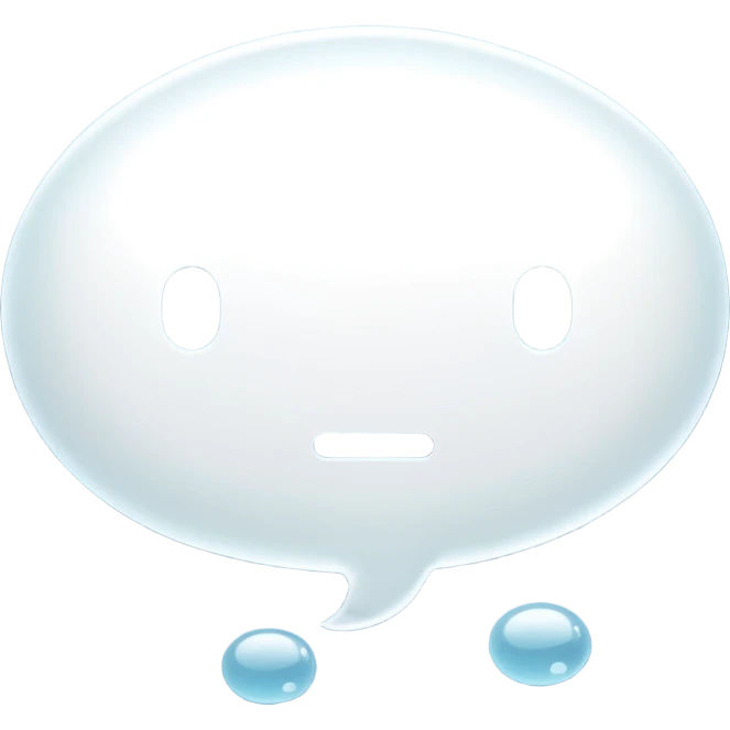 empty thought bubble, rounded, with small trailing bubbles, no face emoji