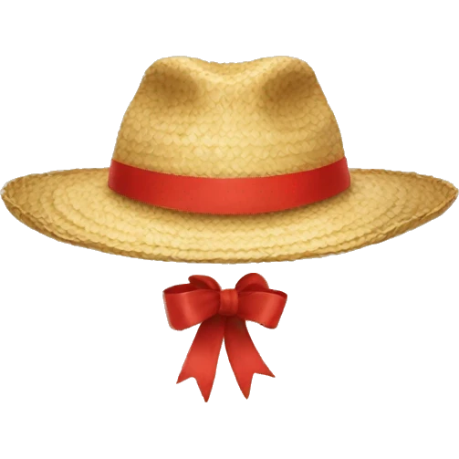 strawhat with red ribbon emoji