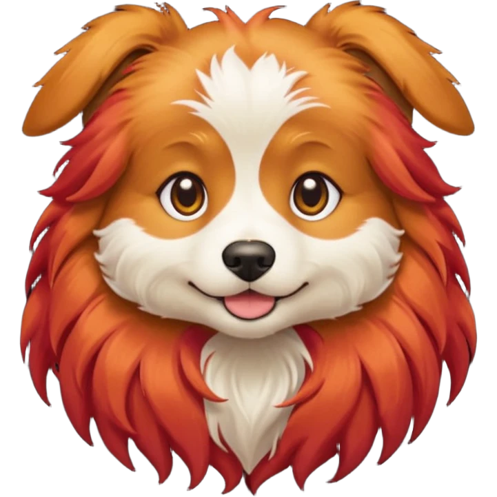 dog withlong  red hair emoji