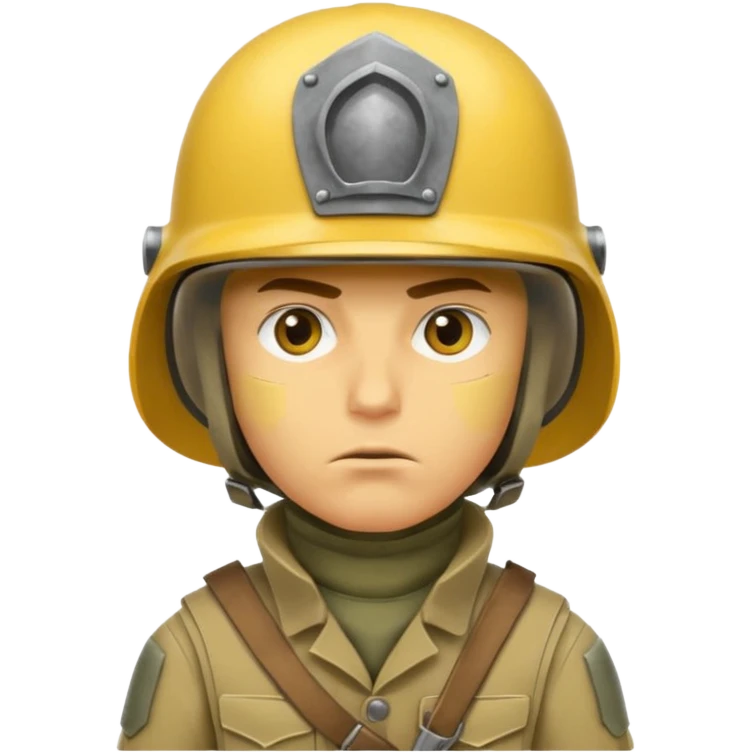 Soldier just face no body generic yellow skin with a gunner helmet that has NO FUCKING ISIGNIA ON THE HELMET emoji