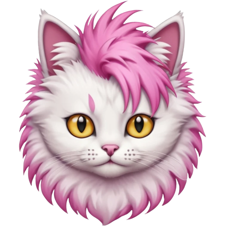 cat with pink mohawk emoji