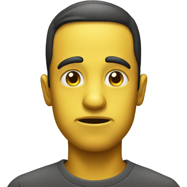The yellow face emoji giving a side eye glare emoji