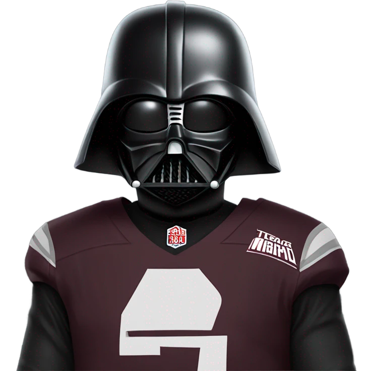 Darth Vader with a Johnny manziel Texas a&m jersey emoji