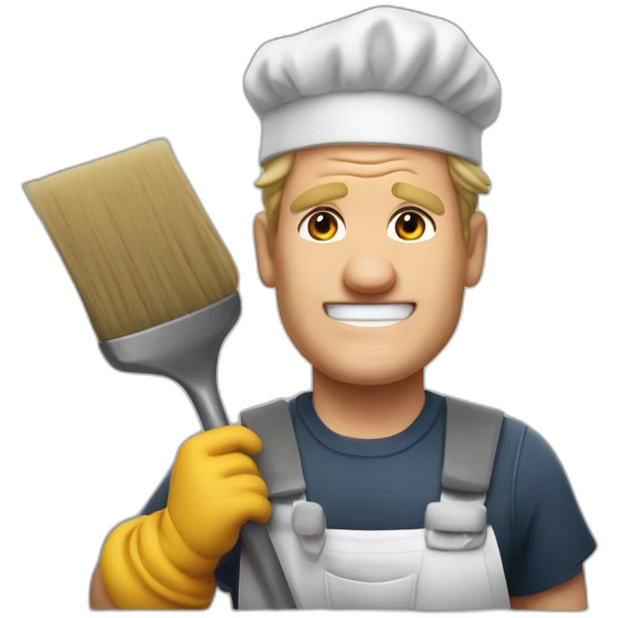 Gordon Ramsey as a janitor emoji