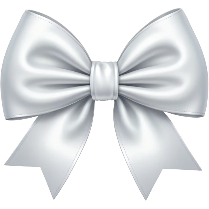 white satin bow emoji