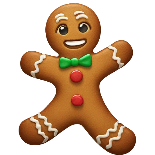 gingerbread man emoji