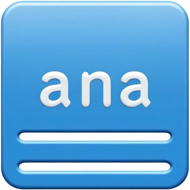 Text 'ANA' on Signboard emoji