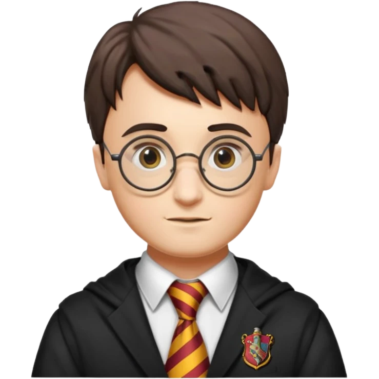 harry potter with griffindor tie emoji