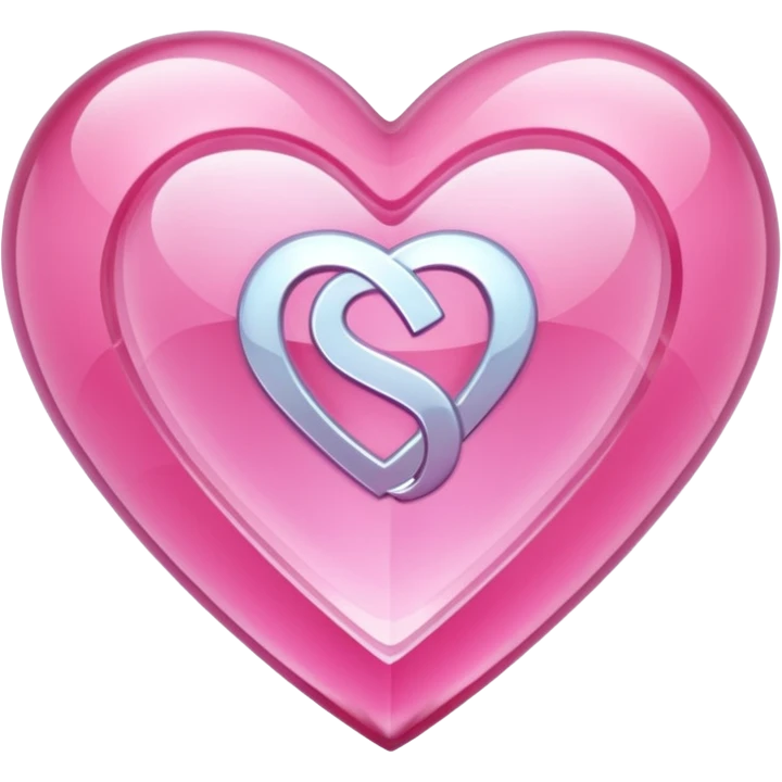 Pink heart shaped crystal with a $ carved in the center of the crystal. emoji