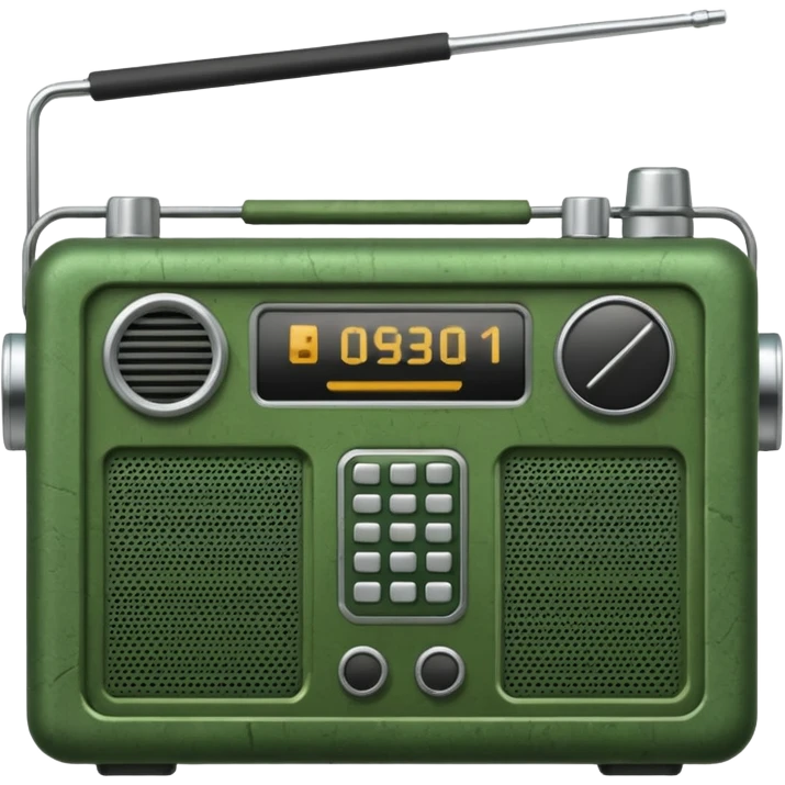 Army radio with green casing emoji
