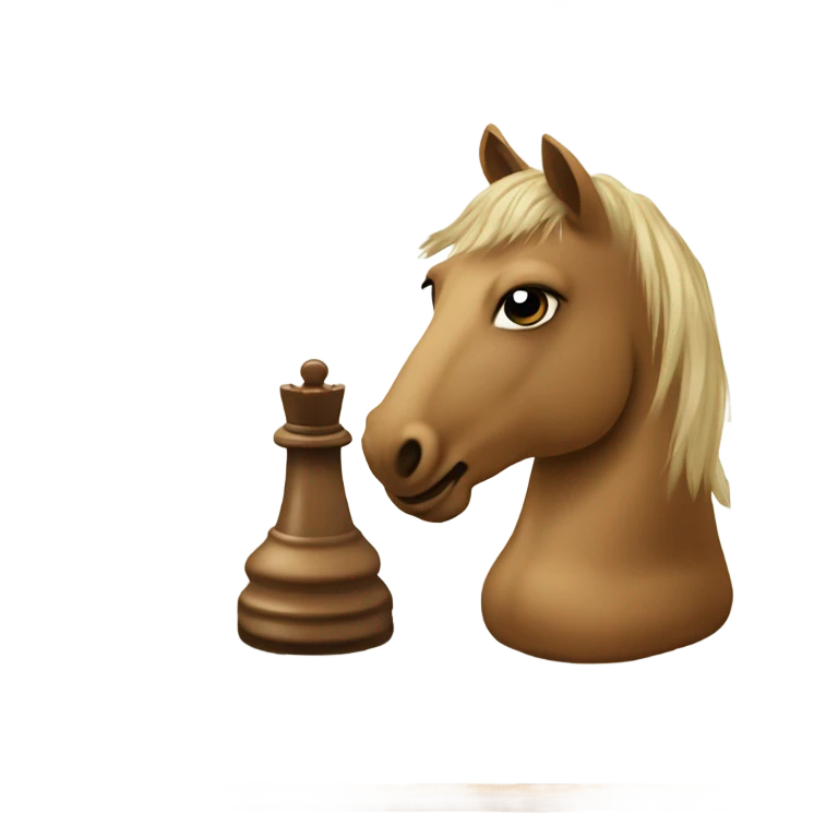 Horse playing chess emoji