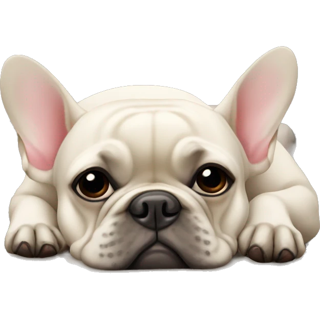 Frenchie resting on couch emoji