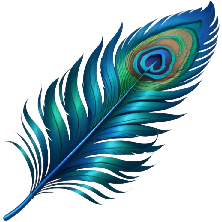 Peacock feather emoji