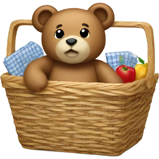 Teddy bear picnic basket  emoji
