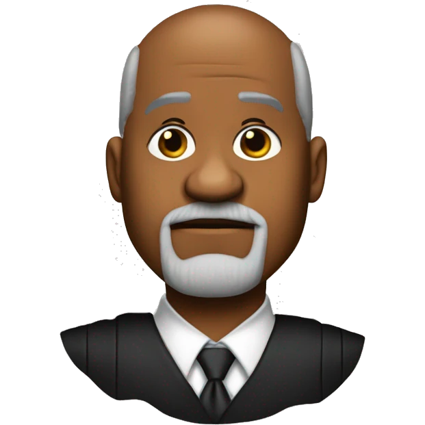 Uncle phil of fresh prince of bell air as a judge giving a guilty verdict emoji